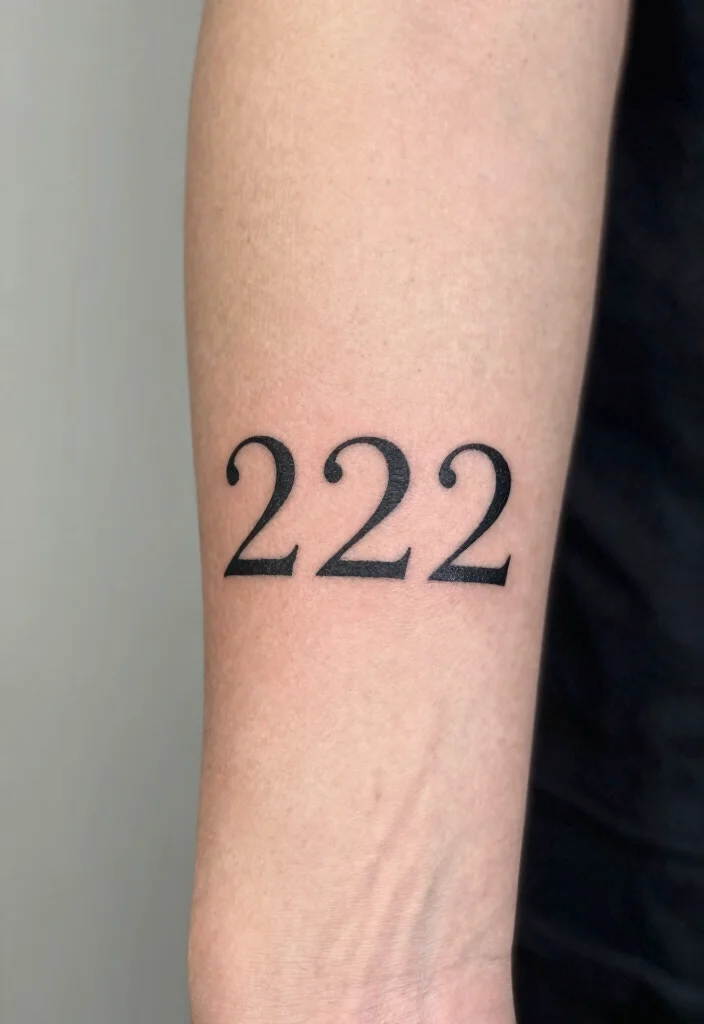 15 Angel Numbers Tattoo Ideas Spiritual Minimal and Modern - 2. Double Trouble: 222 1
