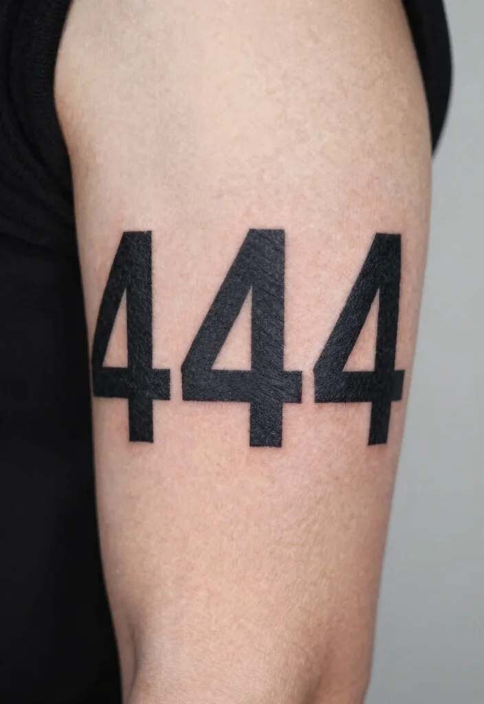 15 Angel Numbers Tattoo Ideas Spiritual Minimal and Modern - 4. Fourfold Foundation: 444 1