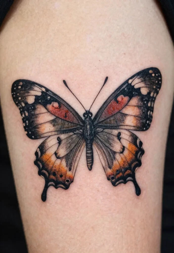 15 Butterfly Tattoo Designs That Are Beautiful and Timeless - 11. Vintage Style Butterfly Tattoos 1
