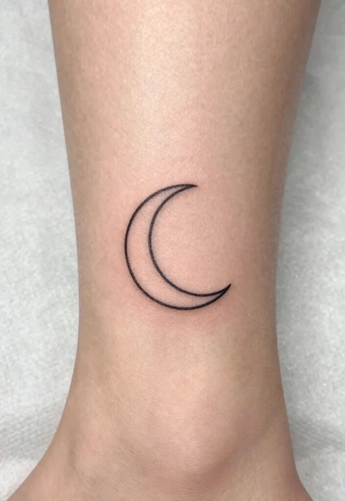 15 Crescent Moon Tattoo Ideas: Minimal, Mystical, and Timeless - 10. Small Crescent Moon Tattoo 1
