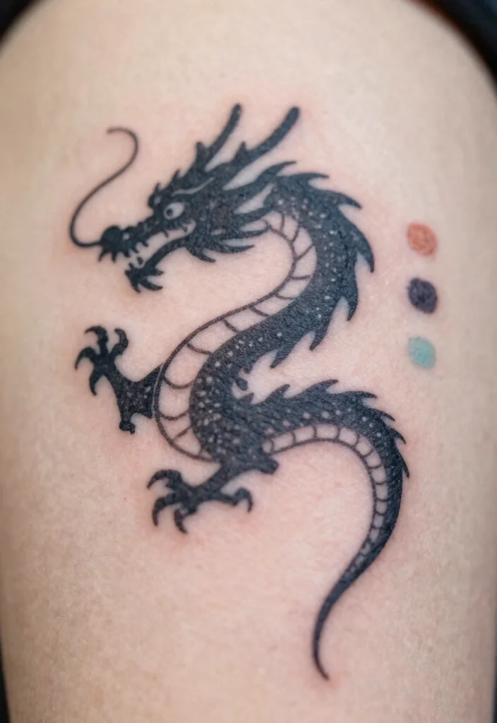 15 Dragon Tattoo Stencil Ideas Clean Sharp and Easy to Customize - 1. Simple Dragon Silhouette 1