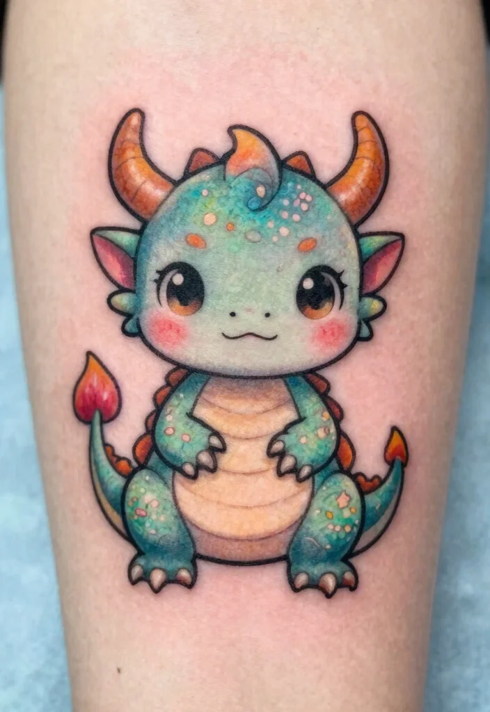 15 Dragon Tattoo Stencil Ideas Clean Sharp and Easy to Customize - 11. Baby Dragon 1