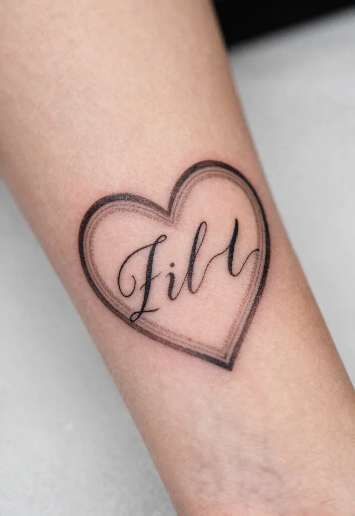 15 Finger Heart Tattoo Ideas: Tiny, Cute, and Minimal - 3. Heart with Initials 1