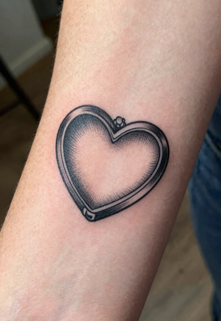 15 Heart Locket Tattoo Ideas: Romantic, Meaningful, and Classic - 1. Classic Open Heart Locket 1