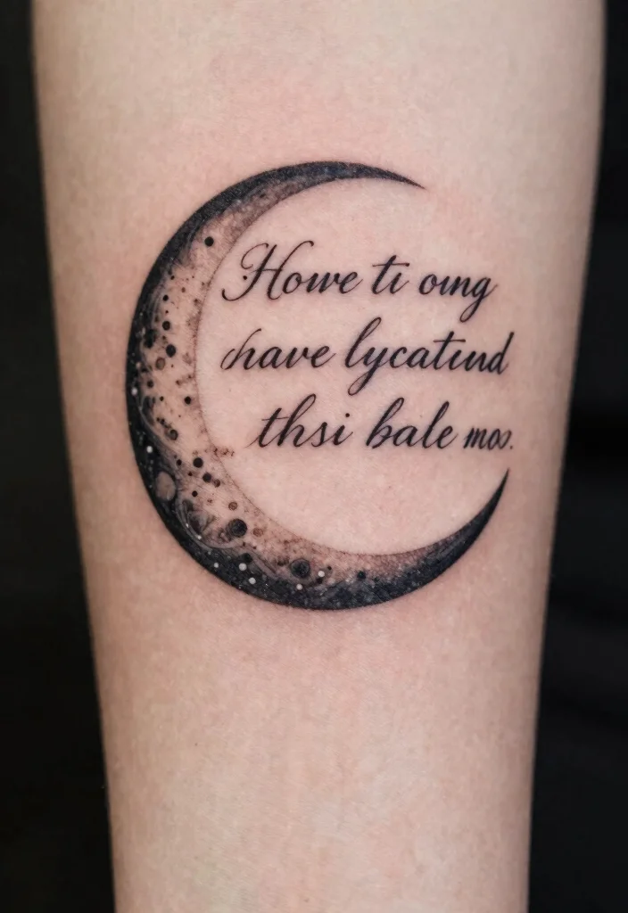 15 Jimin Moon Tattoo Ideas Inspired by Jimin Aesthetic - 11. Moon with Quote 1