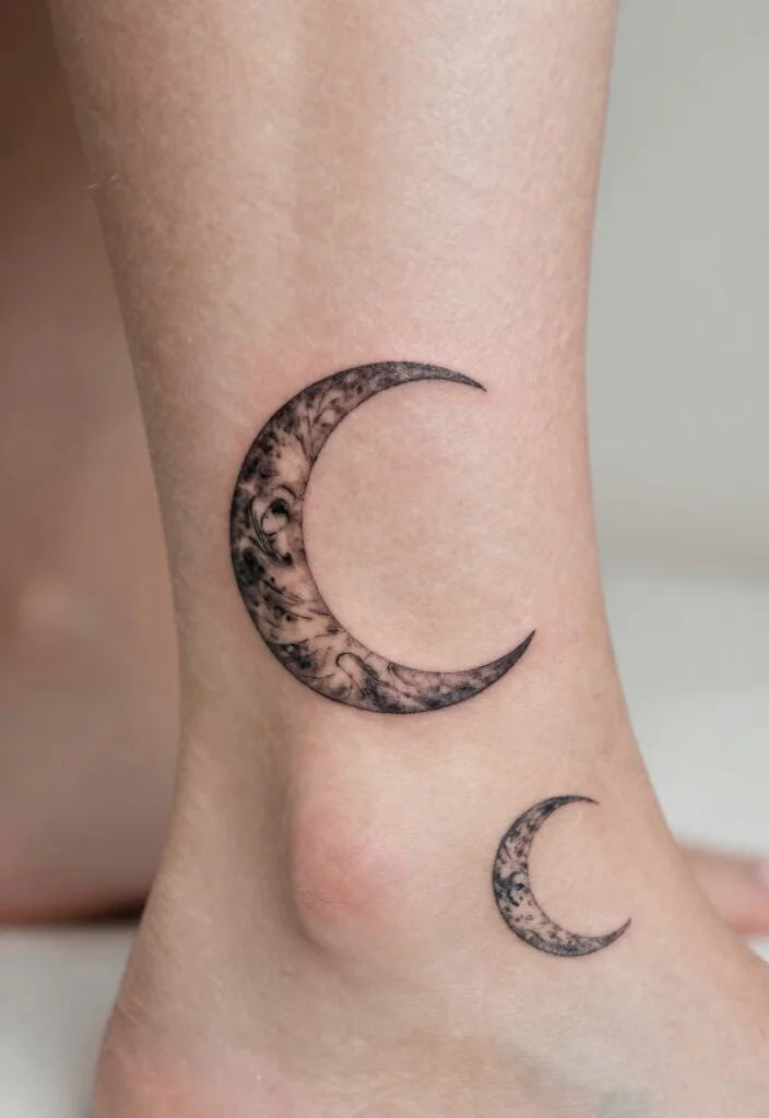 15 Jimin Moon Tattoo Ideas Inspired by Jimin Aesthetic - 13. Ankle and Wrist Set 1