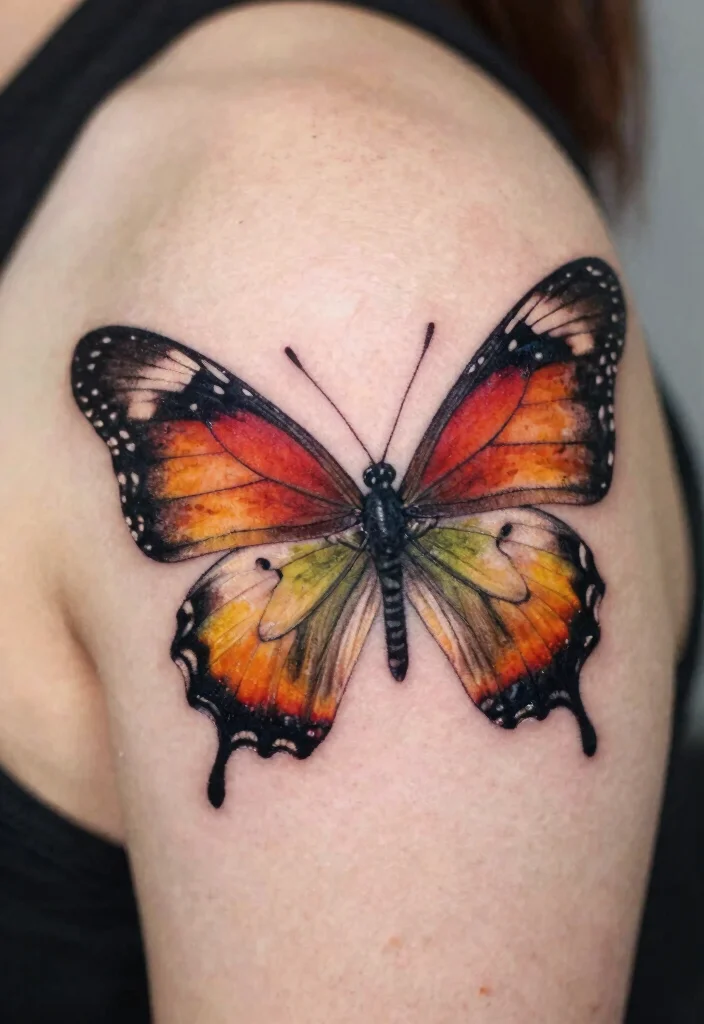 15 Men's Butterfly Tattoo Ideas: Strong, Symbolic, and Modern - 12. 3D Butterfly Tattoo 1