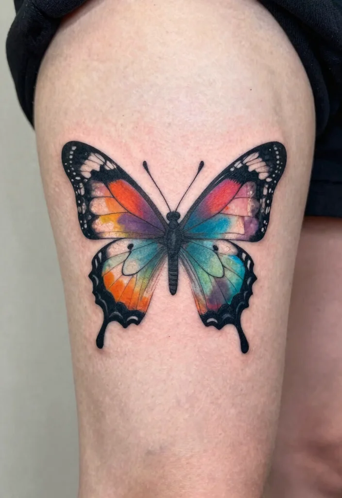 15 Men's Butterfly Tattoo Ideas: Strong, Symbolic, and Modern - 5. Abstract Butterfly Art 1