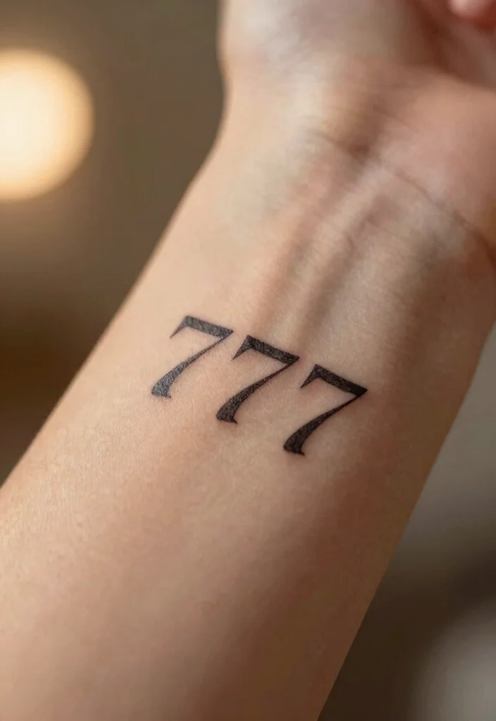 15 Minimalist 777 Angel Number Tattoo Ideas: Lucky Spiritual Designs - 1. The Meaning Behind 777 Angel Number 1