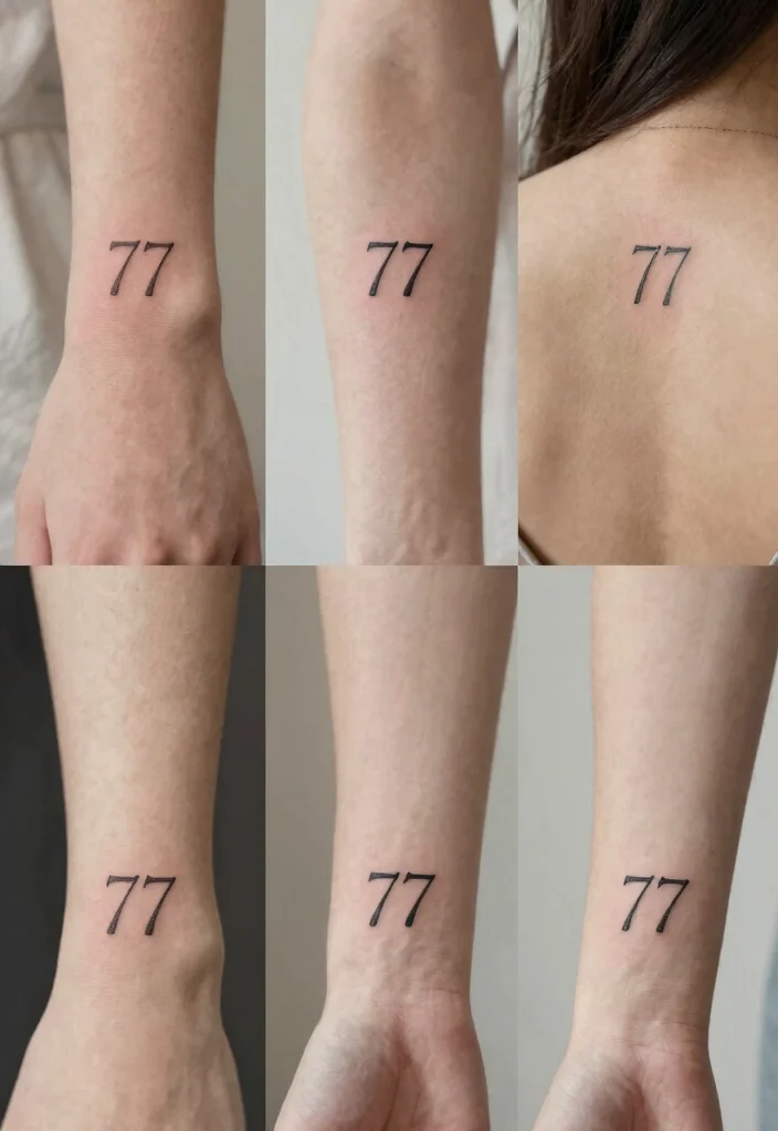 15 Minimalist 777 Angel Number Tattoo Ideas: Lucky Spiritual Designs - 9. Placement Ideas for 777 Tattoos 1