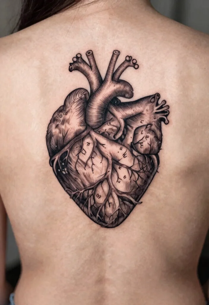15 Mom Heart Tattoo Ideas Emotional Simple and Full of Love - 13. Heart with a Family Tree 1