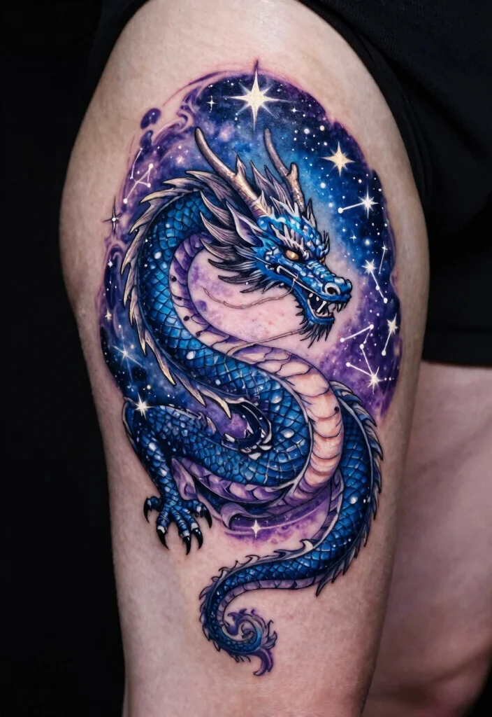15 Small Dragon Tattoo Ideas Minimal but Full of Meaning - 13. The Celestial Dragon 1