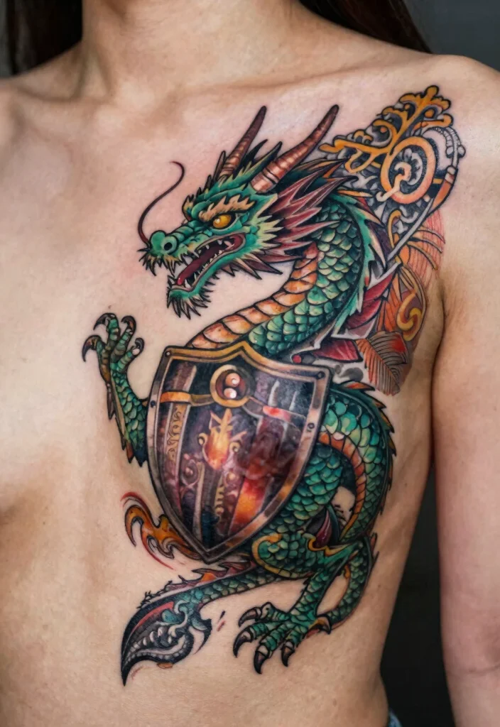 15 Small Dragon Tattoo Ideas Minimal but Full of Meaning - 15. The Guardian Dragon 1