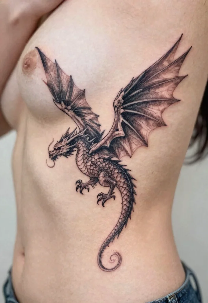 15 Small Dragon Tattoo Ideas Minimal but Full of Meaning - 4. The Dragon in Flight 1