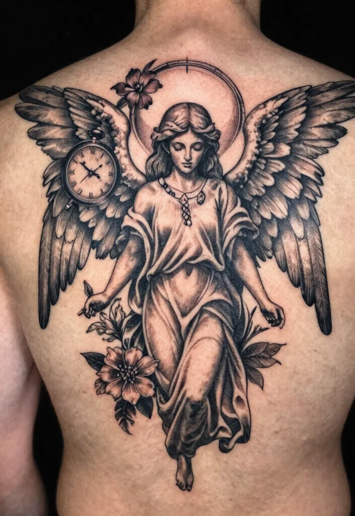 16 Angel Tattoo Men Ideas: Powerful, Masculine, and Meaningful - 8. Angel of Death 1