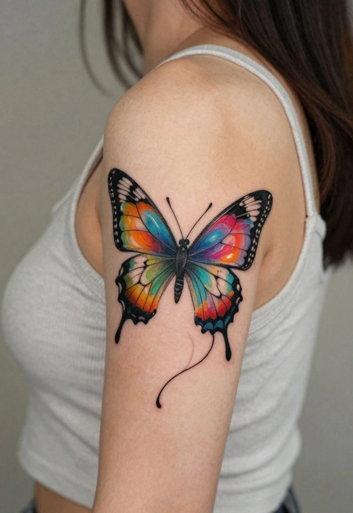 16 Butterfly Hand Tattoo Ideas: Bold, Delicate, and Eye-Catching - 11. Abstract Butterfly Tattoo 1