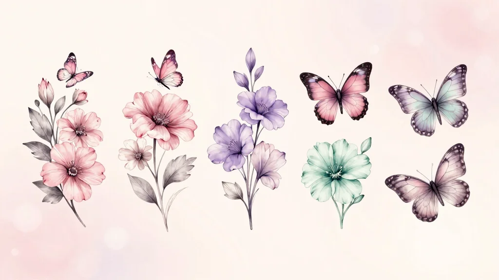 16 Flower and Butterfly Tattoo Ideas: Elegant Balanced Designs
