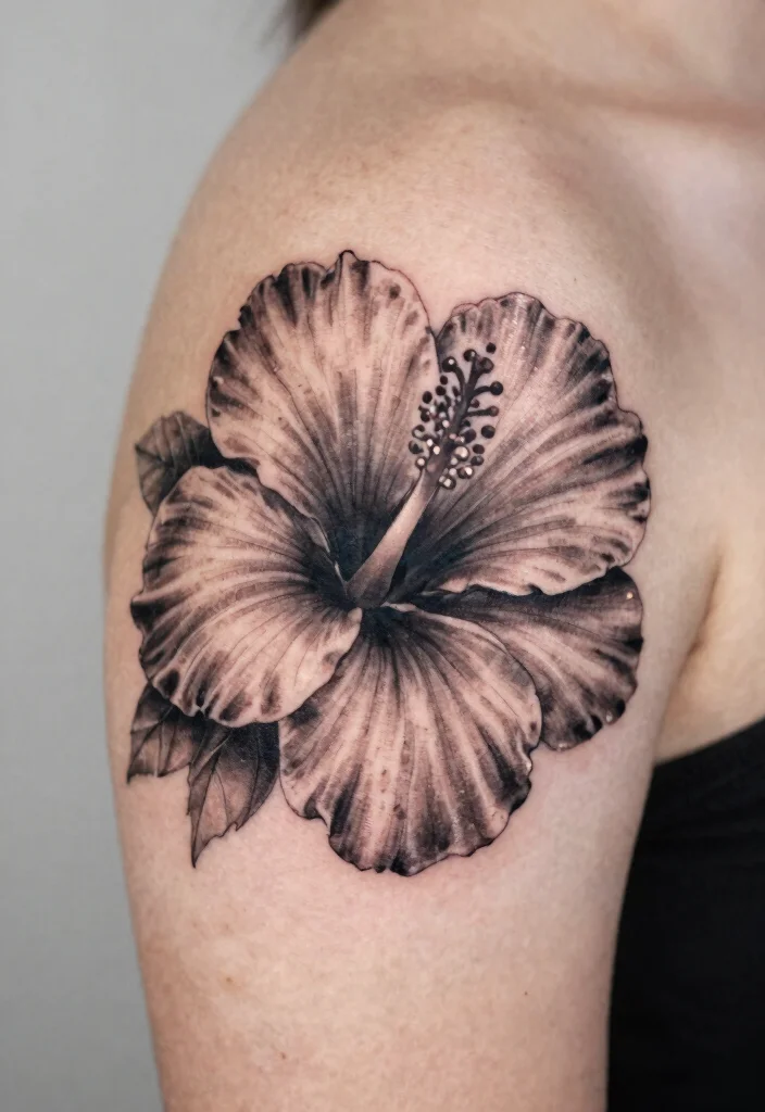 16 Hibiscus Flower Tattoo Ideas Tropical Bold and Beautiful - 16. Interactive 3D Hibiscus 1