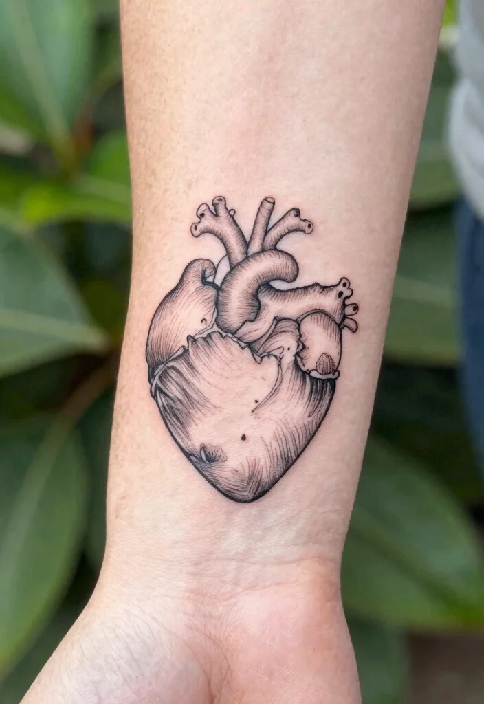 16 Open Heart Tattoo Ideas: Vulnerable, Artistic, and Meaningful - 1. Delicate Line Art 1
