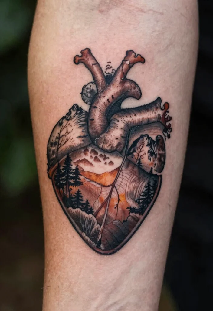 16 Sacred Heart Tattoo Ideas: Powerful, Symbolic, and Timeless - 15. Sacred Heart with Nature Elements 1