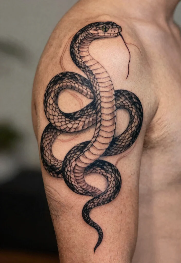 16 Snake Spine Tattoo Ideas: Elegant, Fierce, and Eye-Catching - 13. Double Snake Design 1