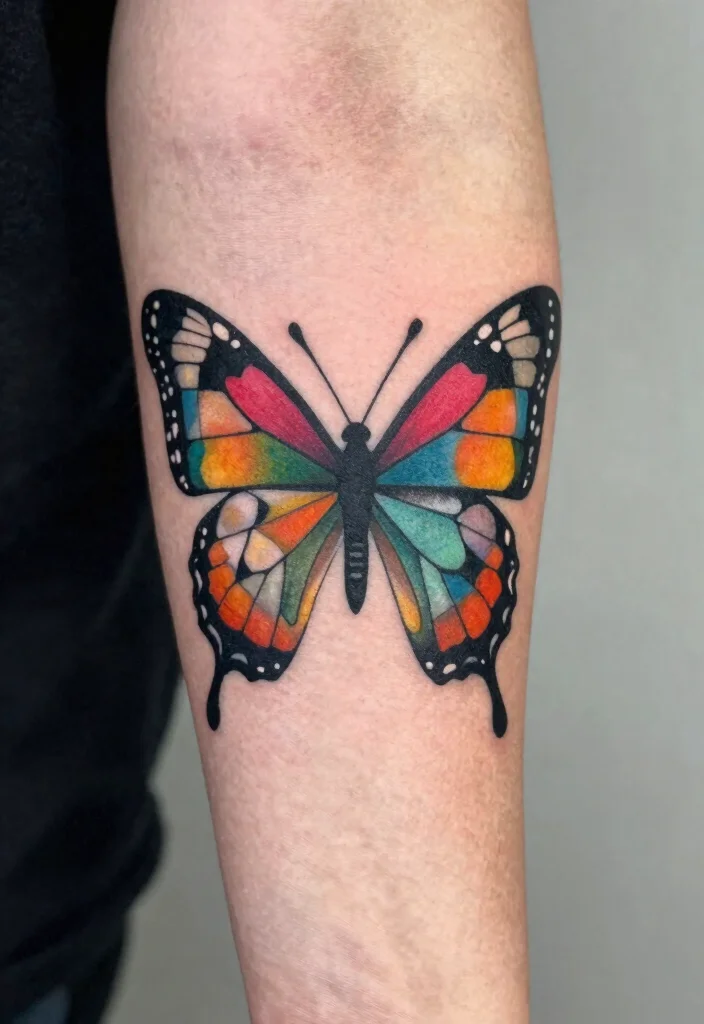 17 3D Butterfly Tattoo Ideas That Look Incredibly Real - 13. The Abstract Butterfly 1