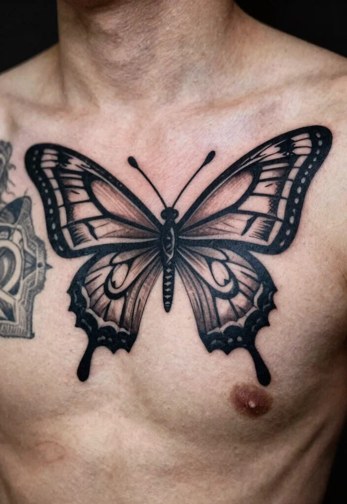 17 3D Butterfly Tattoo Ideas That Look Incredibly Real - 9. The Tribal Butterfly 1