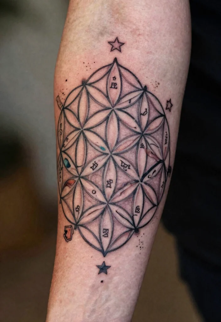 17 Flower of Life Tattoo Ideas: Sacred Geometry with Powerful Symbolism - 16. Personal Journey Narratives 1