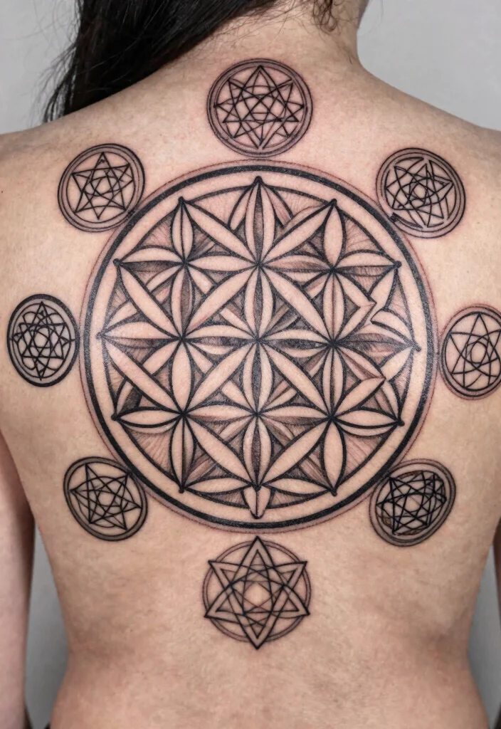 17 Flower of Life Tattoo Ideas: Sacred Geometry with Powerful Symbolism - 5. Sacred Geometry Enhancements 1