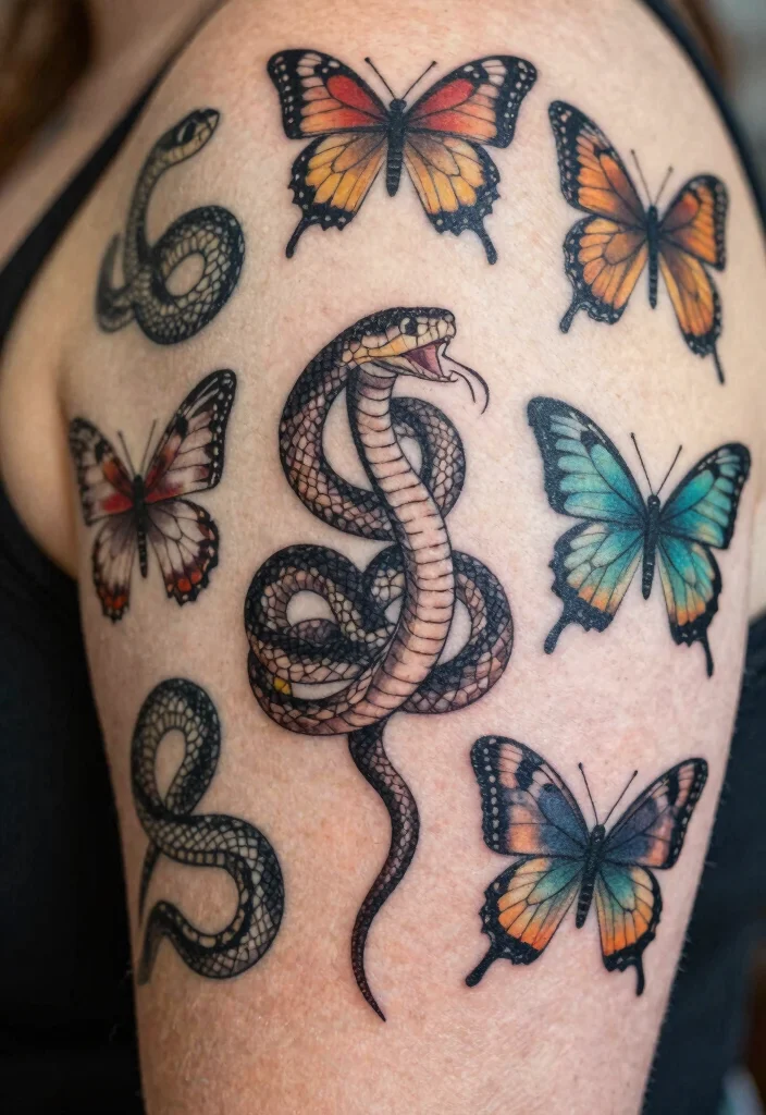 17 Snake and Butterfly Tattoo Ideas: Transformation and Contrast - Conclusion 1