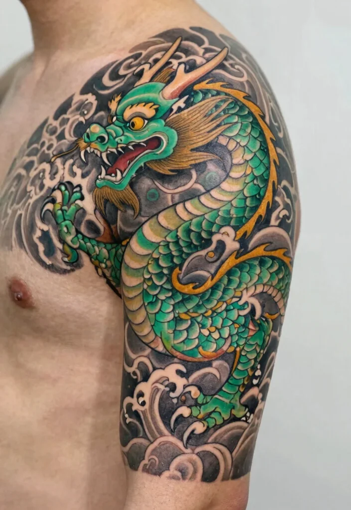 17 Traditional Dragon Tattoo Ideas: Classic, Fierce and Timeless - 5. Eastern Dragon Influence 1