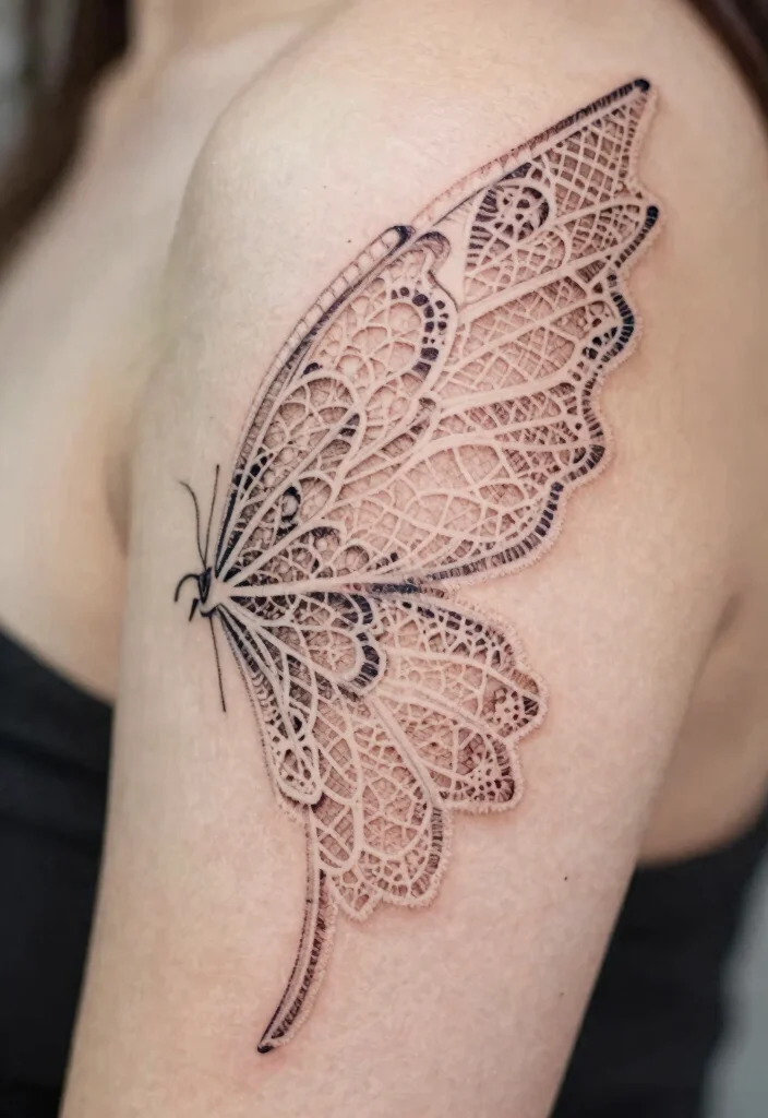 18 Angel Wings Tattoo Stencil Ideas Detailed Symmetrical and Bold - 12. Lattice Wings 1