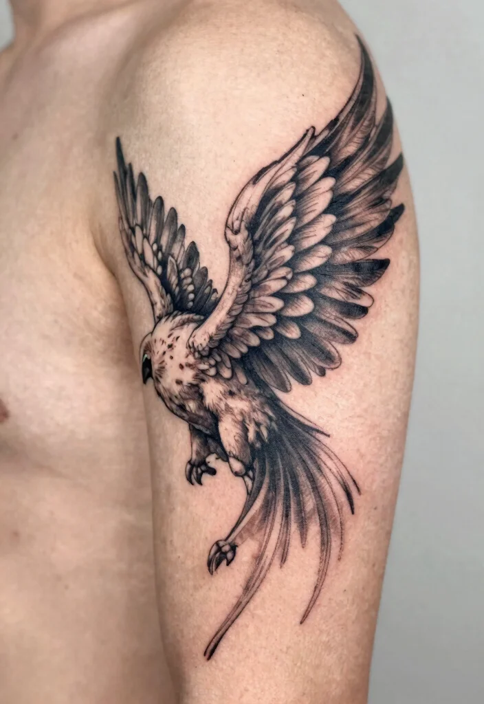 18 Angel Wings Tattoo Stencil Ideas Detailed Symmetrical and Bold - 16. Interactive Wings 1