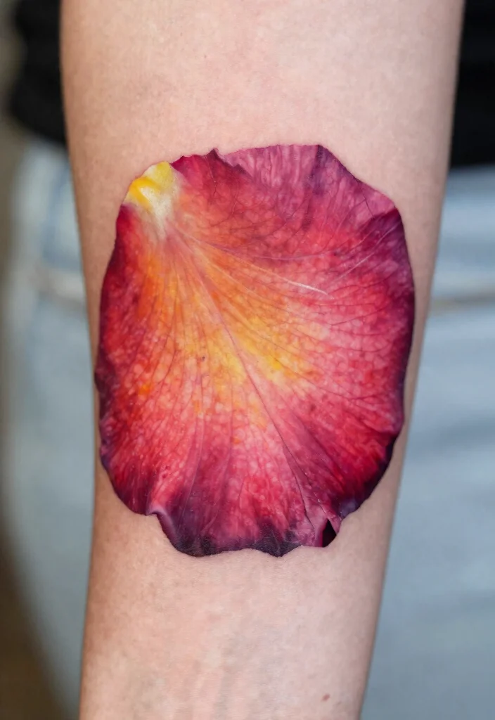 18 Realistic Rose Tattoo Ideas That Look Incredibly Lifelike - 15. Realistic Rose Petal Close-Up 1