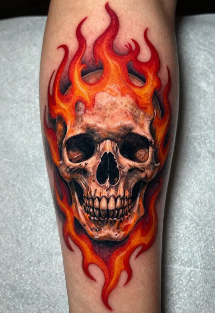 18 Skull and Rose Tattoo Ideas Bold Dark and Powerful - 10. Elemental Themes 1