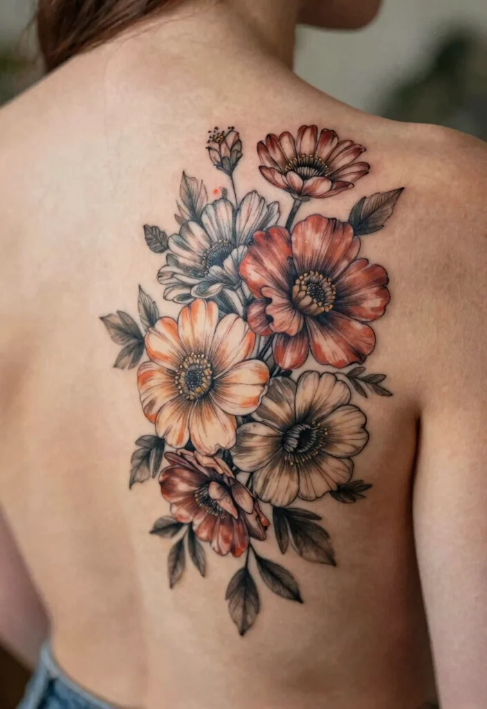 18 Traditional Flower Tattoo Ideas: Classic, Bold, and Iconic - 18. Custom Floral Combos 1