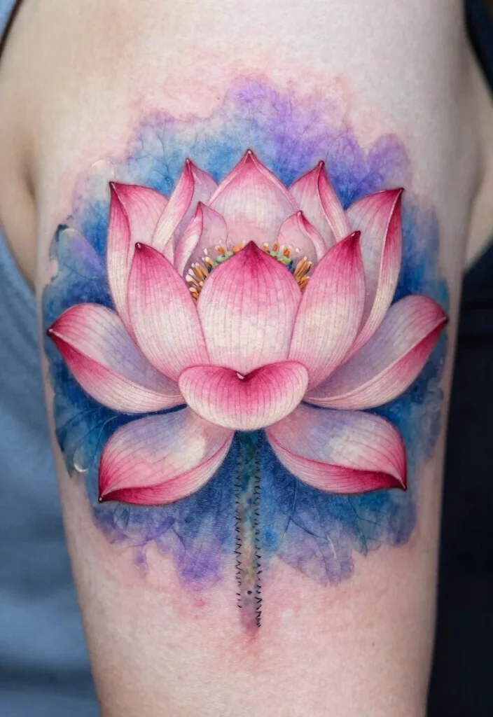 18 Traditional Flower Tattoo Ideas: Classic, Bold, and Iconic - 6. Intricate Lotus 1