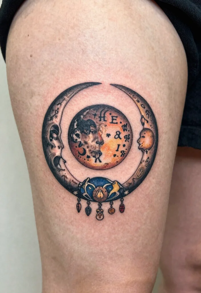 18 Triple Moon Tattoo Ideas: Powerful, Witchy, and Sacred - 14. Personal Symbolism in Triple Moon Tattoos 1
