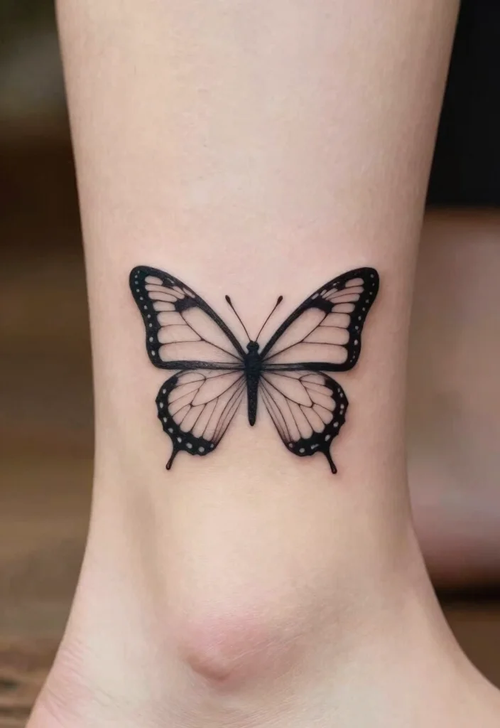 19 Butterfly Tattoo Ideas You Will Want to Save Forever - 12. Minimalist Butterfly Silhouette 1