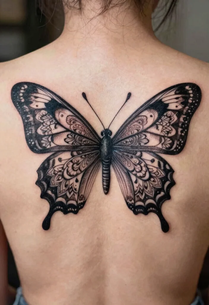 19 Butterfly Tattoo Ideas You Will Want to Save Forever - 5. Symmetrical Butterfly Design 1