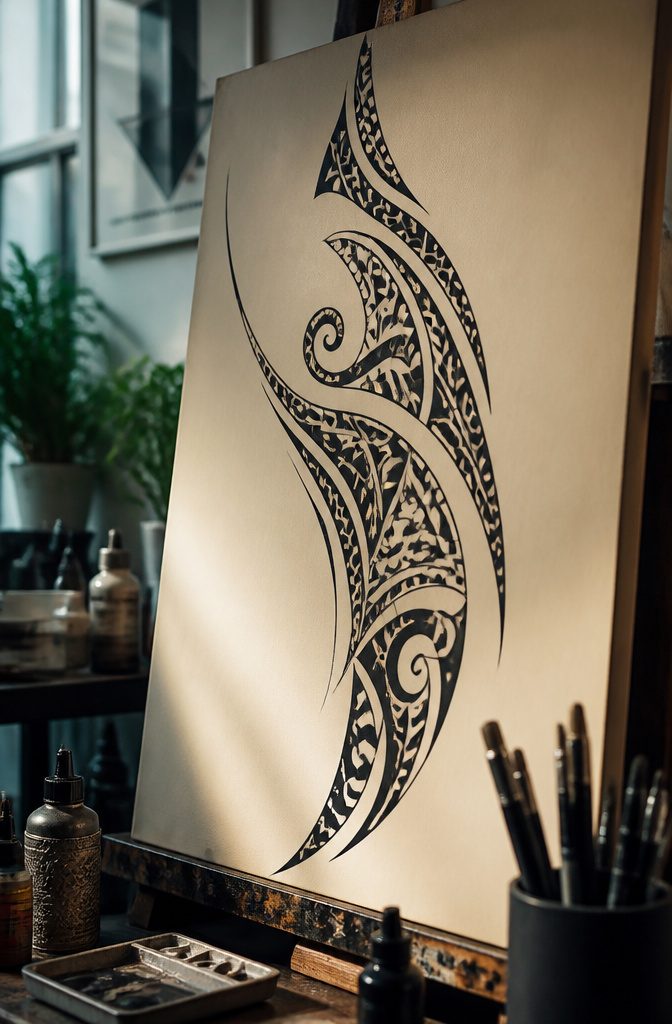 19 Rib Tattoos for Women: Ideas from Floral to Fine Line 16 Tribal tattoo on a woman's ribcage.